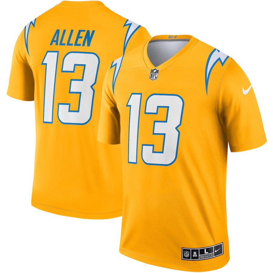 Men Los Angeles Chargers #13 Keenan Allen Nike Gold Inverted Legend NFL Jersey